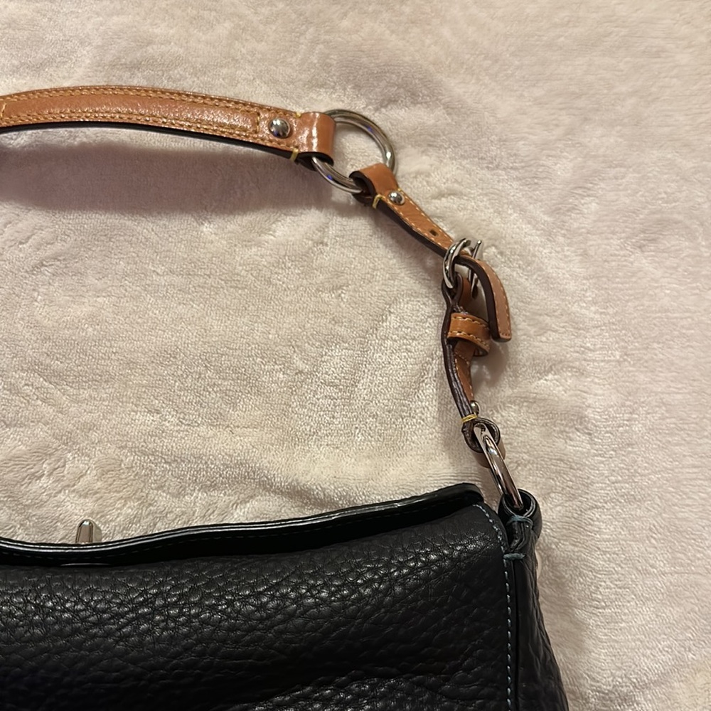 Coach black pebbled leather shoulder handbag - Picture 3 of 12